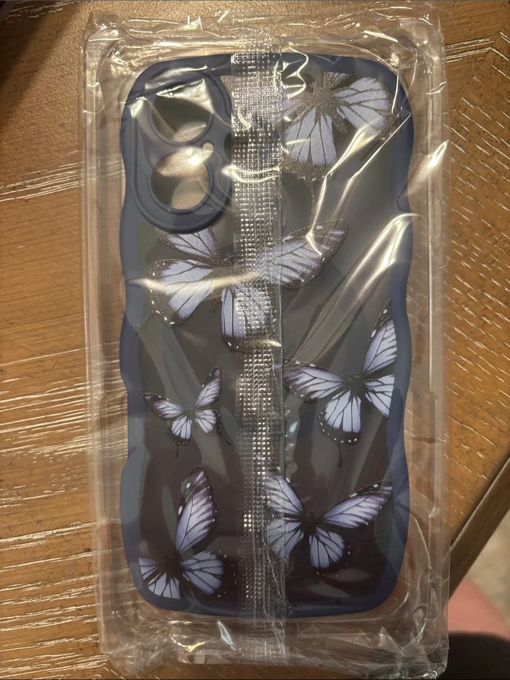 Butterfly Print Purple/Black iPhone Case